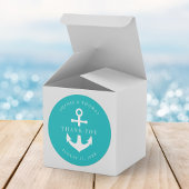 Editable Background Color Anchor Wedding Dankuwel Ronde Sticker