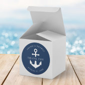 Editable Background Color Anchor Wedding Dankuwel Ronde Sticker