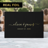 Editable Background Color Calligraphy Wedding Gastenboek