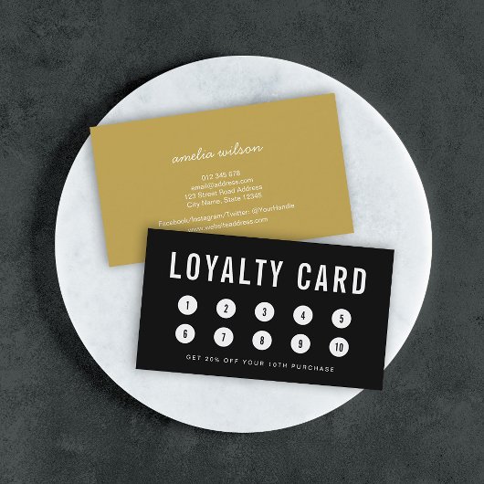 Editable Background Color Simple Loyalty-Kaart Klantenkaartje