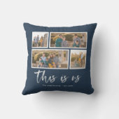 Editable Background Color This is US Photo Collage Kussen (Achterkant)