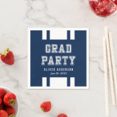 Editable Background Color Varsity Graduation Party Servet (Insitu)