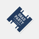 Editable Background Color Varsity Graduation Party Servet (Hoek)