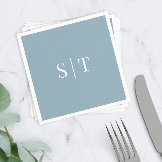 Editable Background Color Wedding Monogram Napkins Servet
