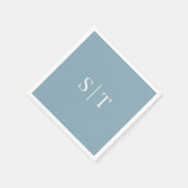 Editable Background Color Wedding Monogram Napkins Servet (Hoek)