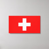 Editable Background, de vlag van Zwitserland Canvas Afdruk (Voorkant)