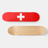 Editable Background, de vlag van Zwitserland Persoonlijk Skateboard (Horizontaal)