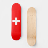 Editable Background, de vlag van Zwitserland Persoonlijk Skateboard (Voorkant)