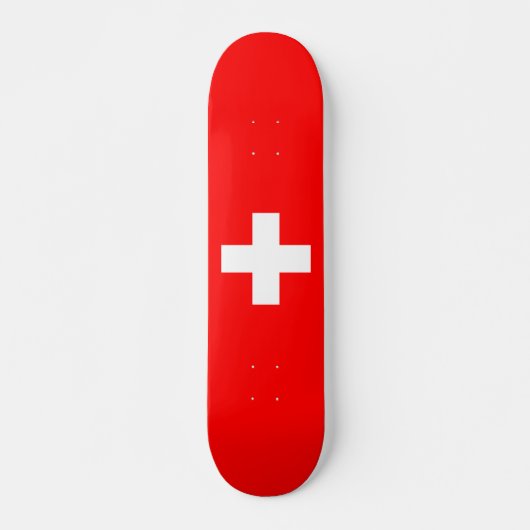 Editable Background, de vlag van Zwitserland Persoonlijk Skateboard (Voorkant)
