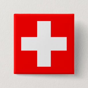 Editable Background, de vlag van Zwitserland Vierkante Button 5,1 Cm