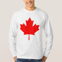 Editable Background Red Canada Maple Leaf Souvenir