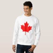 Editable Background Red Canada Maple Leaf Souvenir Trui (Voorkant volledig)