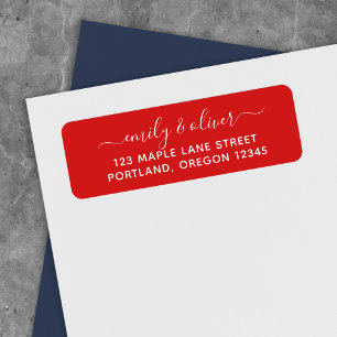 Editable Background Trendy Calligraphy Couple Name Etiket