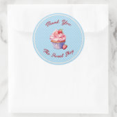 Editable Bakery Thank You Stickers | Cupcake Logo  (Tas)