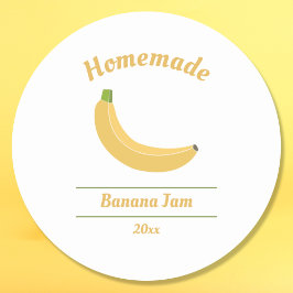 Editable Banana Jam Label Sticker
