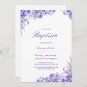Editable Baptism Invitation, Custom Baptism Invita Kaart (Voorkant / Achterkant)