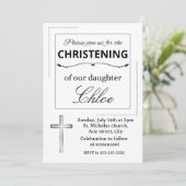Editable baptism invitation kaart (Staand voorkant)