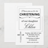 Editable baptism invitation kaart (Voorkant / Achterkant)