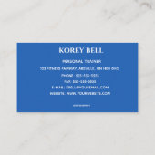 Editable Barbell Personal Trainer Visitekaartje (Achterkant)