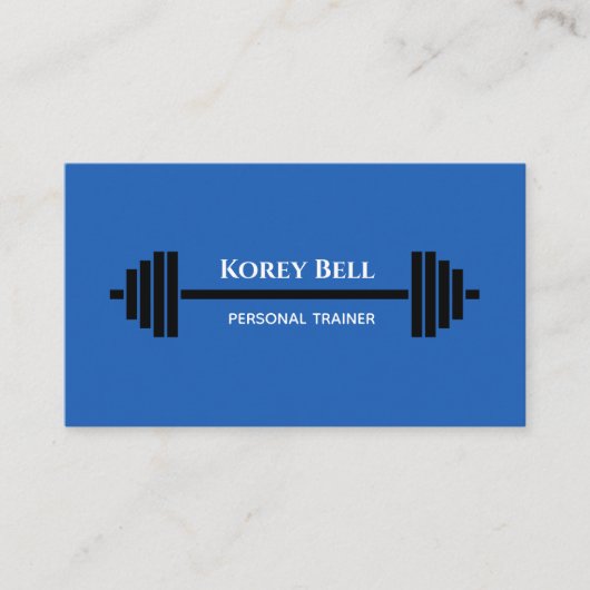 Editable Barbell Personal Trainer Visitekaartje (Voorkant)