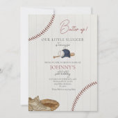 Editable Baseball Birthday Invitation Kaart (Voorkant)