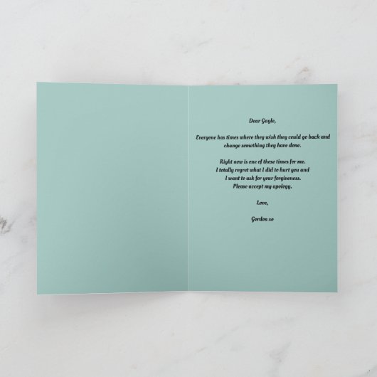 Editable Beer met ventilator Sorry Kaart (Binnen)