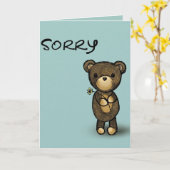 Editable Beer met ventilator Sorry Kaart (Gele Bloem)