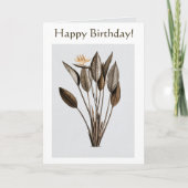 Editable Bird of Paradise Birthday Kaart (Voorkant)