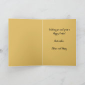 Editable  Birds in a Nest Easter Greetings Kaart (Binnen)