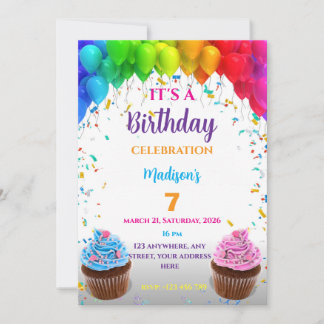 Editable Birthday Invitation