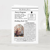 Editable Birthday Newspaper Photo Template Card Kaart (Achterkant)
