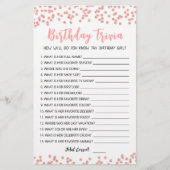 Editable Birthday trivia Birthday party game (Voorkant)