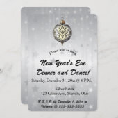 Editable Black and White Ornament Stars Background Kaart (Voorkant / Achterkant)