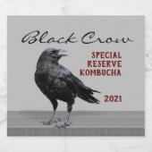 Editable Black Crow Beverage Bier Etiket (Enkel label)
