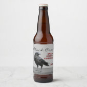 Editable Black Crow Beverage Bier Etiket (Voorkant)