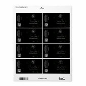 Editable Black Glitter Soap Packaging Labels (Full Sheet)