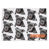 Editable Black Pitbull Groot Cadeauzakje (Voorkant)