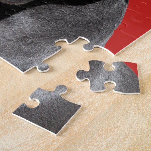 Editable Black Pitbull Legpuzzel (Zijkant)