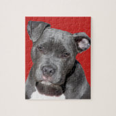 Editable Black Pitbull Legpuzzel (Verticaal)