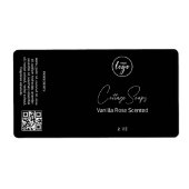 Editable Black Soap Packaging Labels (Voorkant)