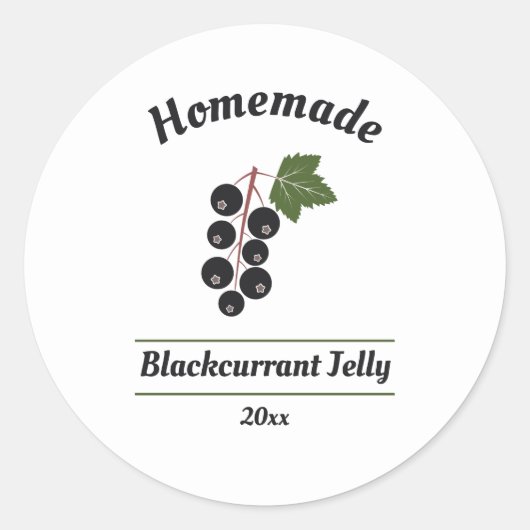 Editable Blackcurrant Jelly Label Sticker (Voorkant)