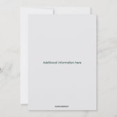 Editable Blue Flowers on Grey Wood Jubileum Kaart (Achterkant)