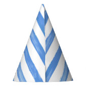 Editable Blue Truck ThormBlue Stripe Feesthoedjes (Achterkant)