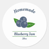 Editable Blueberry Jam Label Sticker (Voorkant)