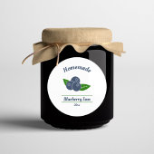 Editable Blueberry Jam Label Sticker
