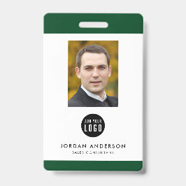 Editable Border Color Add Logo Employee Photo ID Badge