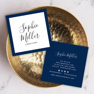 Editable Border Color Calligraphy Social Media Vierkante Visitekaartje