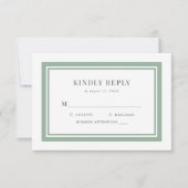 Editable Border Color Wedding RSVP Kaartje (Voorkant)