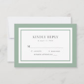Editable Border Color Wedding RSVP Kaartje (Voorkant)