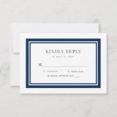 Editable Border Color Wedding RSVP Kaartje (Voorkant)